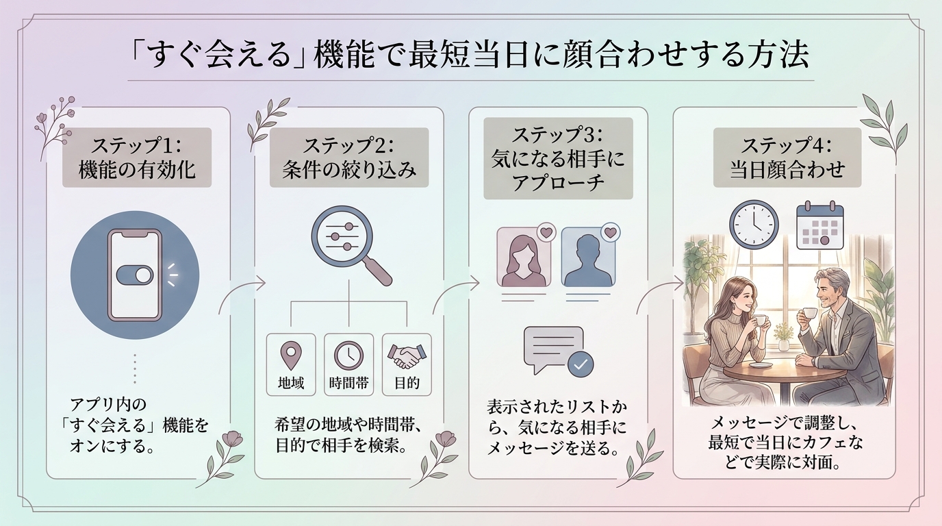 「すぐ会える」機能で最短当日に顔合わせする方法