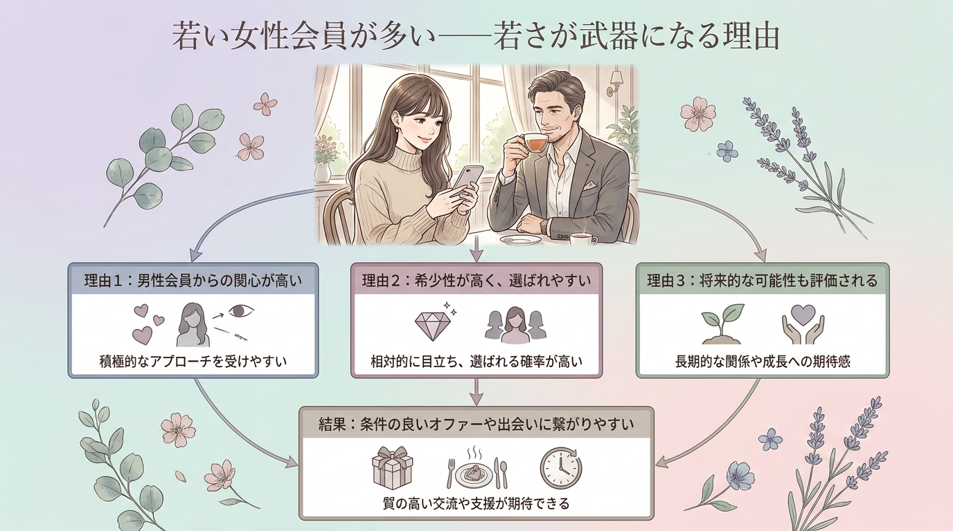 若い女性会員が多い——若さが武器になる理由
