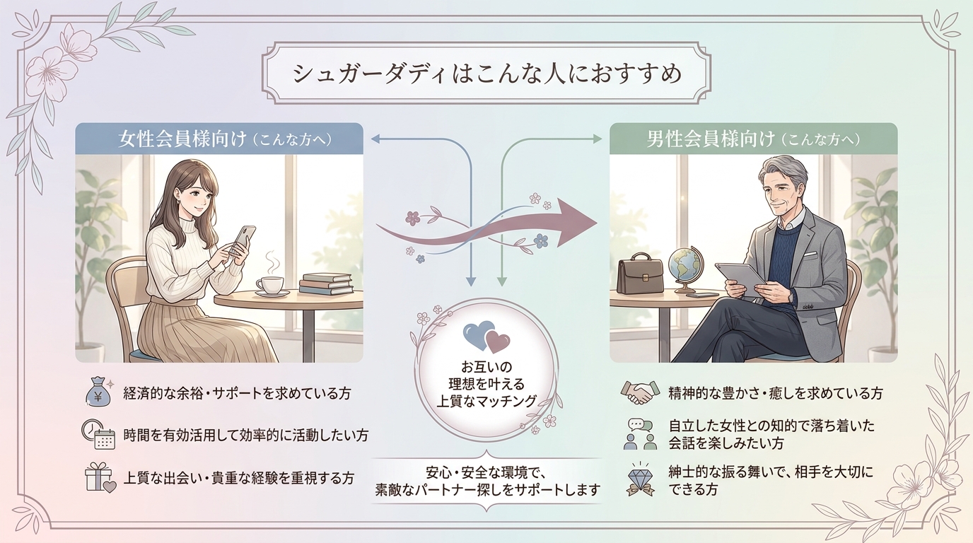 シュガーダディはこんな人におすすめ